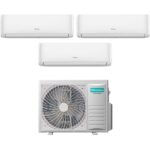 Hisense – Climatiseur réversible 7000/9000/12000 BTU – Wi-Fi intégré – SEER 7.3 – SCOP 4.05 – A++/A+ – Compresseur birotor DC Inverter