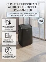 Climatiseur mobile Whirlpool PACF212HP B Noir