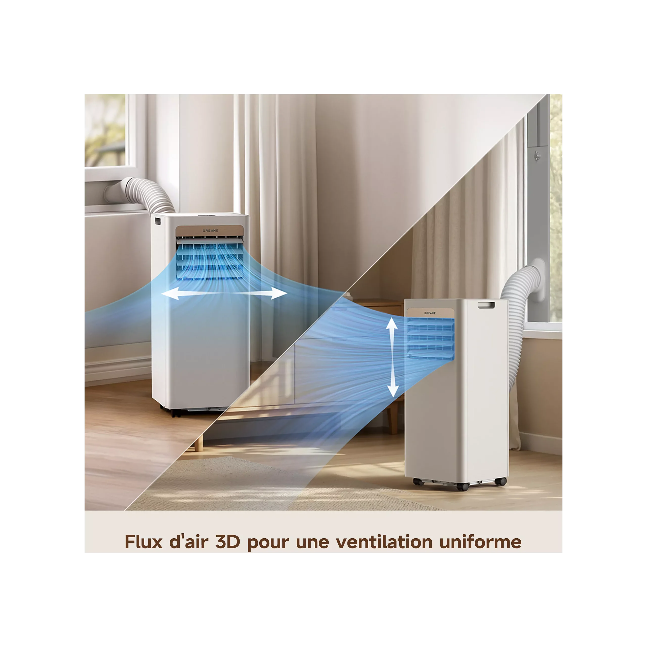 DREAME Réf. 1242876 Climatiseur DREAME P-Wind 9K-Camel Gold – Image 5