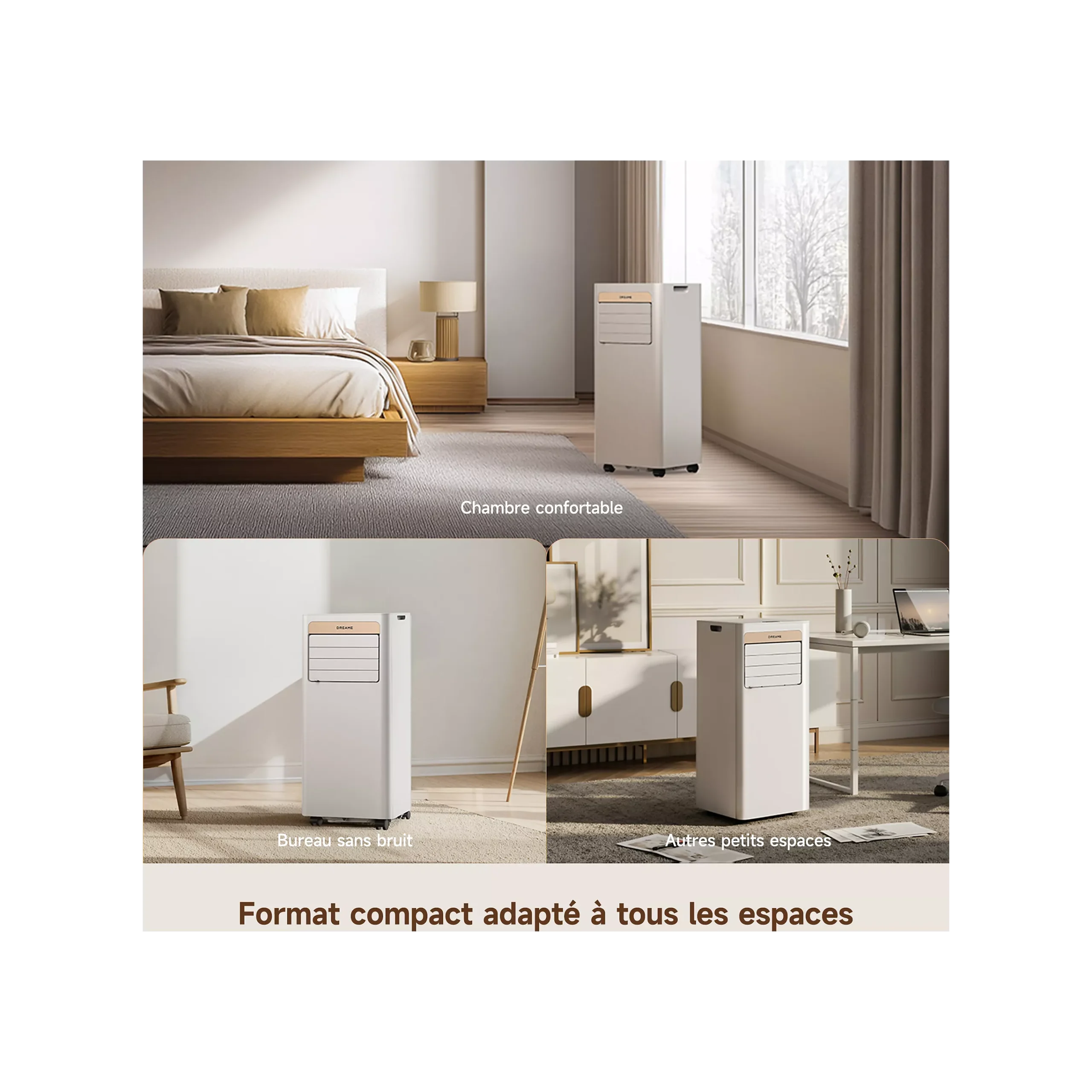 DREAME Réf. 1242876 Climatiseur DREAME P-Wind 9K-Camel Gold – Image 8