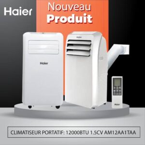 Climatiseur mobile Haier 12KBTU Blanc